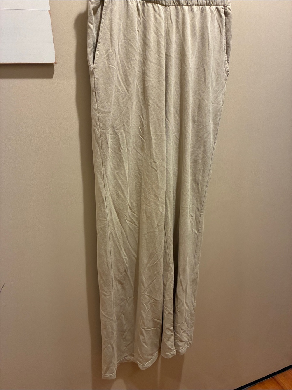 TALENTLESS Cream Wide-Leg Pull-On Pants